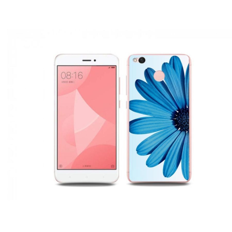 Gél tok mmCase a Xiaomi Redmi 4X-hez - kék százszorszép