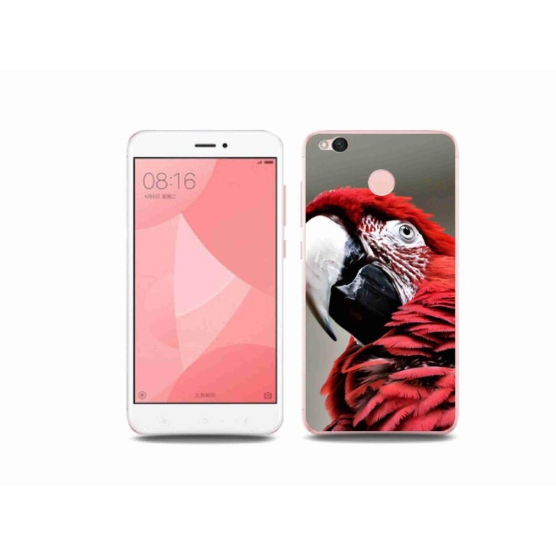 Gél tok mmCase a Xiaomi Redmi 4X-hez - papagáj ara piros