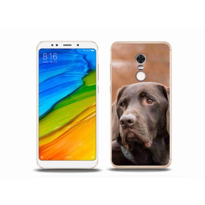 Gél tok mmCase a Xiaomi Redmi 5 Plus készülékhez - barna labrador