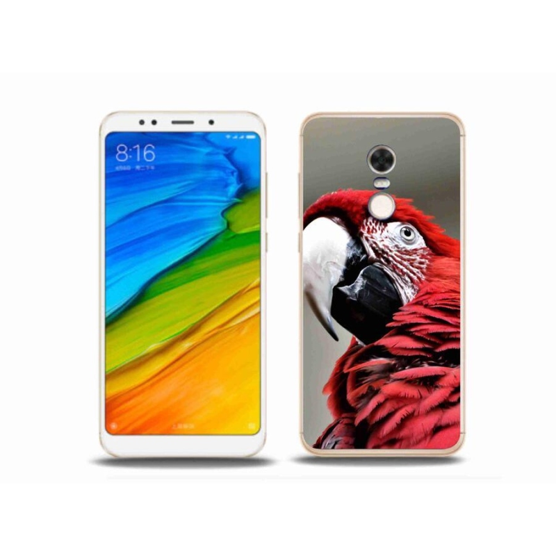Gél tok mmCase a Xiaomi Redmi 5 Plus-hoz - papagáj ara piros
