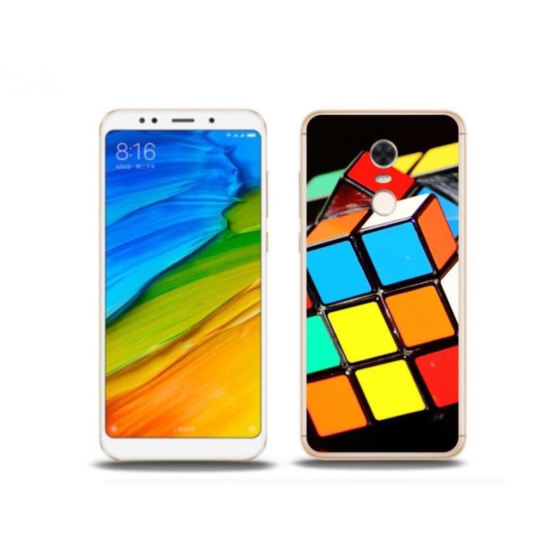 Gél tok mmCase a Xiaomi Redmi 5 Plus számára - Rubik kocka