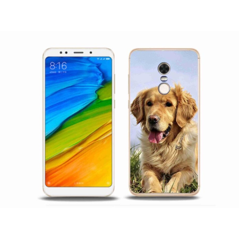 Gél tok mmCase a Xiaomi Redmi 5 Plus számára - arany retriever