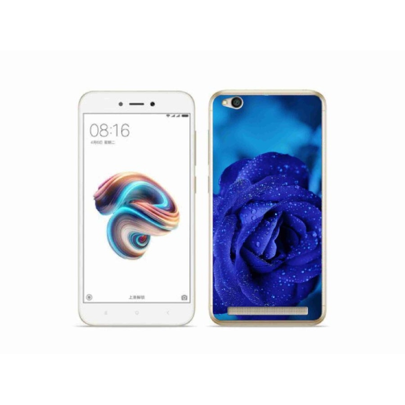 Gél tok mmCase a Xiaomi Redmi 5A számára - kék rózsa