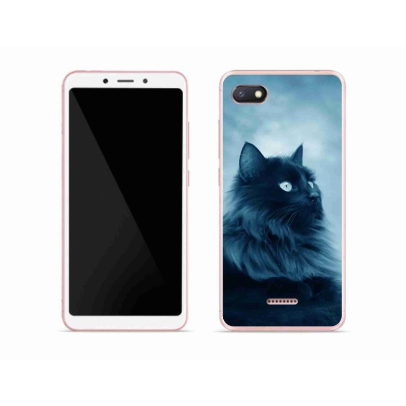 Gél tok mmCase a Xiaomi Redmi 6A számára - fekete cat 1