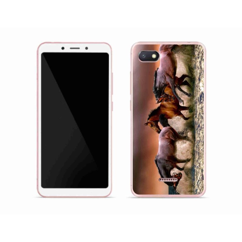 Gél tok mmCase a Xiaomi Redmi 6A számára - lovak 1