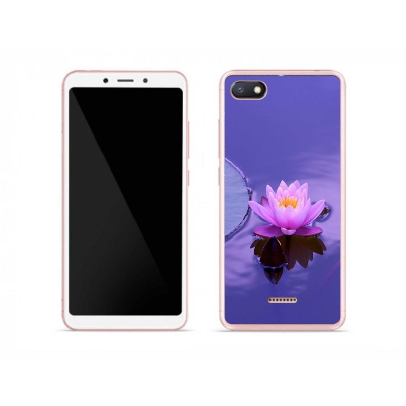 Gél tok mmCase a Xiaomi Redmi 6A számára - virág a felületen