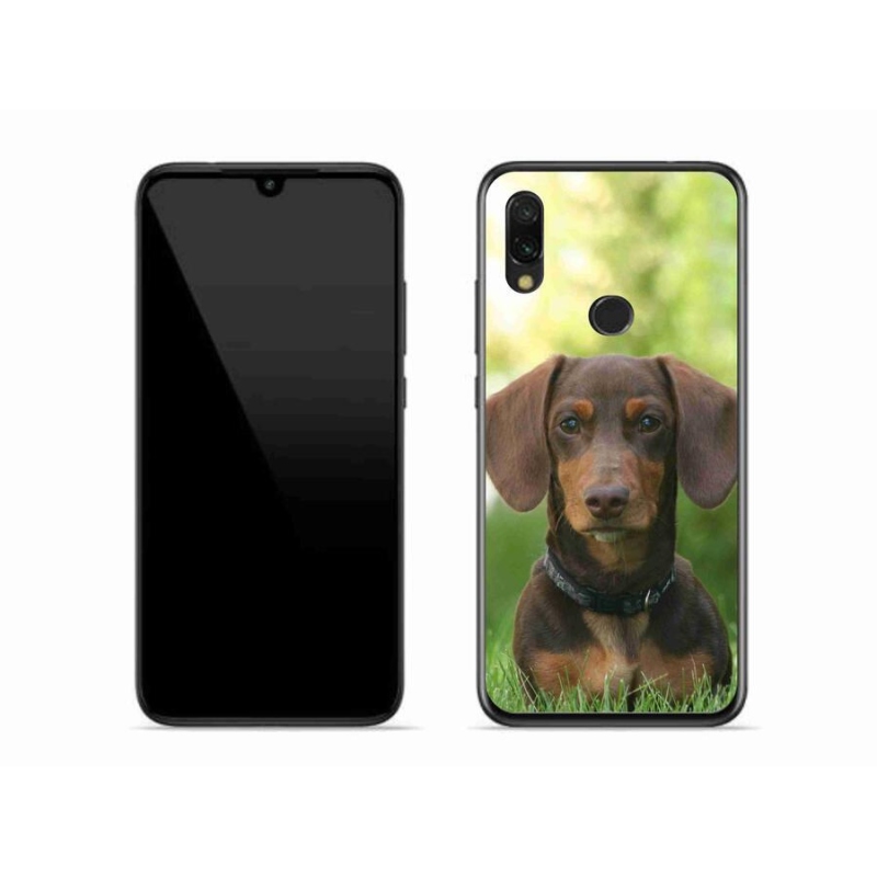 Gél tok mmCase a Xiaomi Redmi 7 készülékhez - barna tacskó