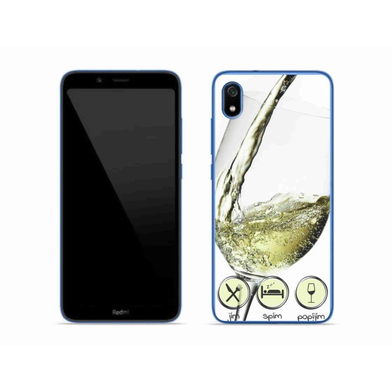 Gél tok mmCase a Xiaomi Redmi 7A számára - borospohár fehér