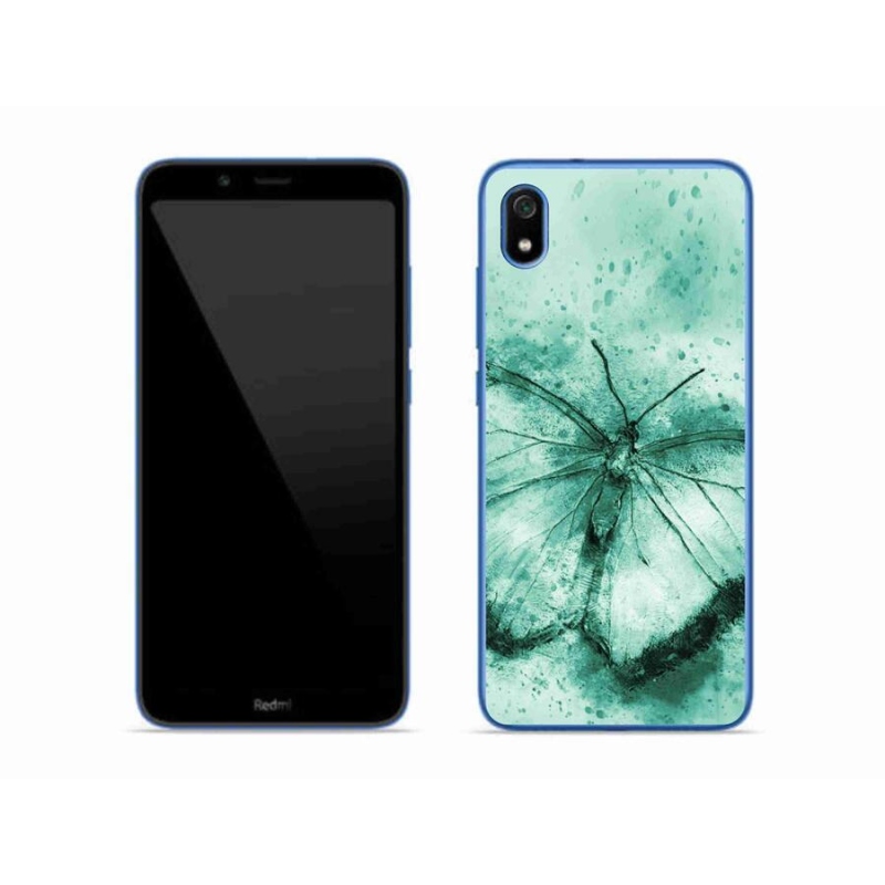 Gél tok mmCase a Xiaomi Redmi 7A számára - zöld pillangó