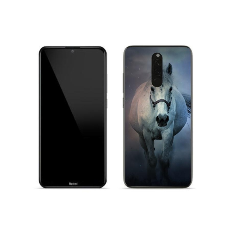 Gél tok mmCase a Xiaomi Redmi 8-hoz - futó fehér ló
