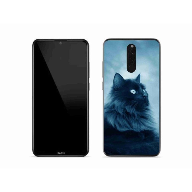 Gél tok mmCase a Xiaomi Redmi 8-hoz - fekete macska 1
