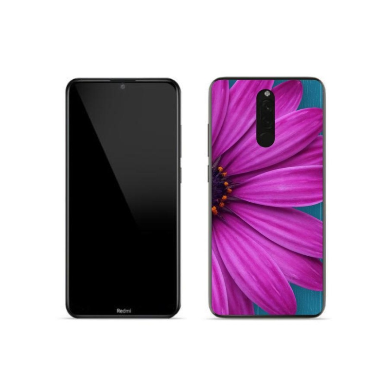 Gél tok mmCase a Xiaomi Redmi 8-hoz - lila százszorszép