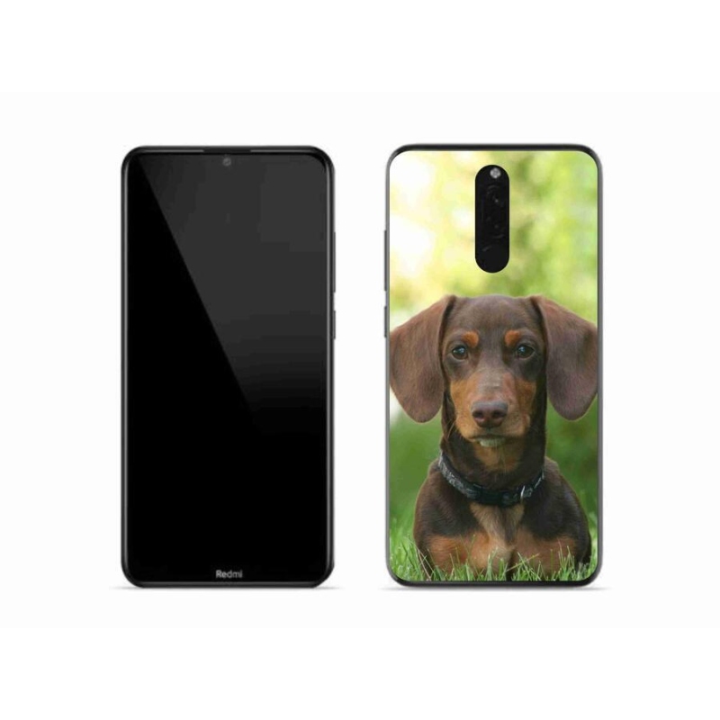 Gél tok mmCase a Xiaomi Redmi 8-hoz - barna tacskó