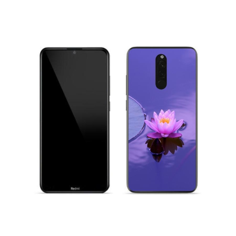 Gél tok mmCase a Xiaomi Redmi 8-hoz - virág a felületen