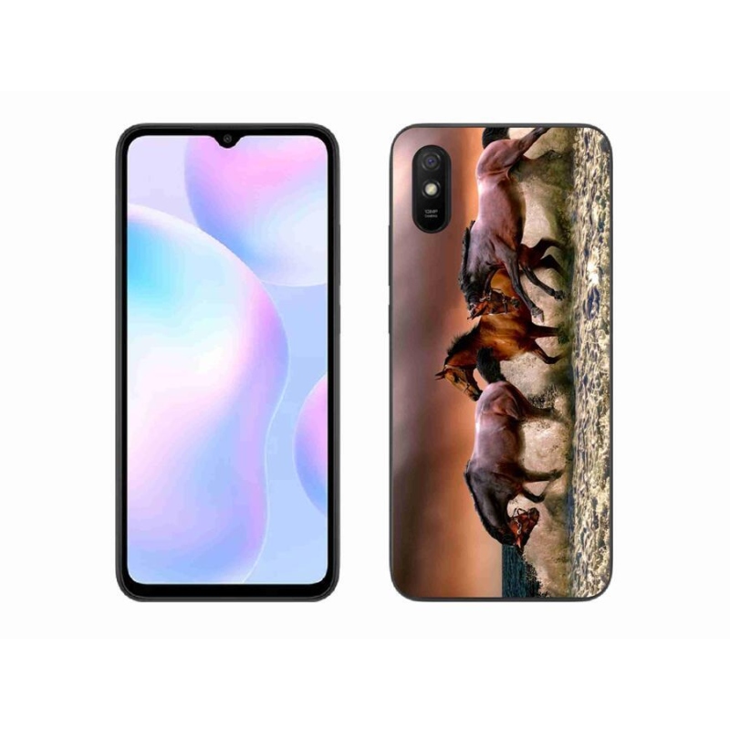 Gél tok mmCase a Xiaomi Redmi 9A számára - lovak 1