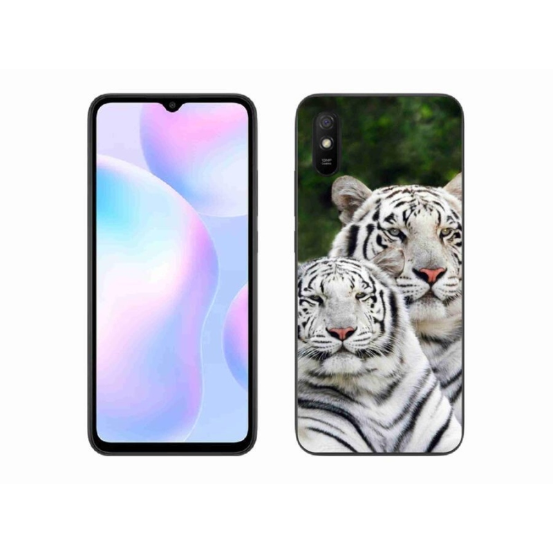 Gél tok mmCase a Xiaomi Redmi 9AT-hez - fehér tigrisek