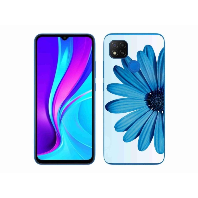 Gél tok mmCase a Xiaomi Redmi 9C-hez - kék százszorszép
