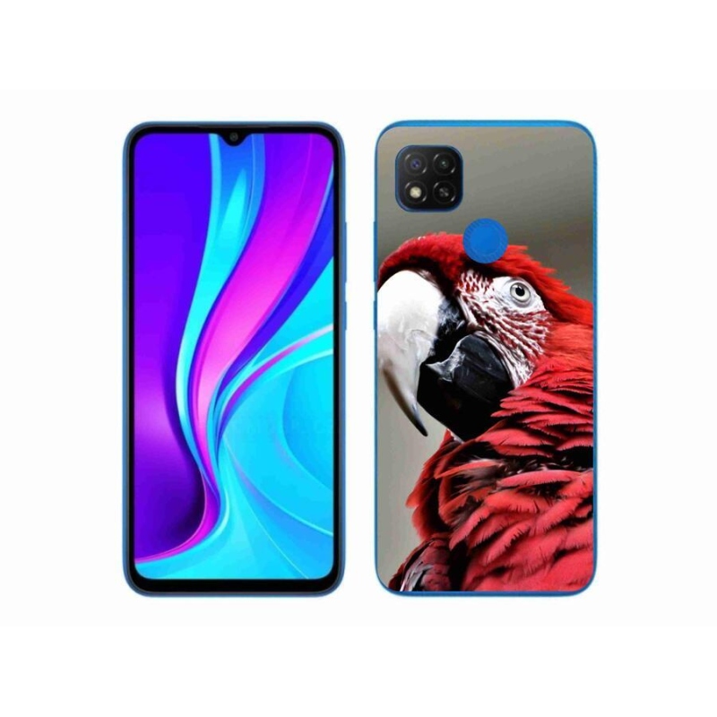Gél tok mmCase a Xiaomi Redmi 9C-hez - papagáj ara piros