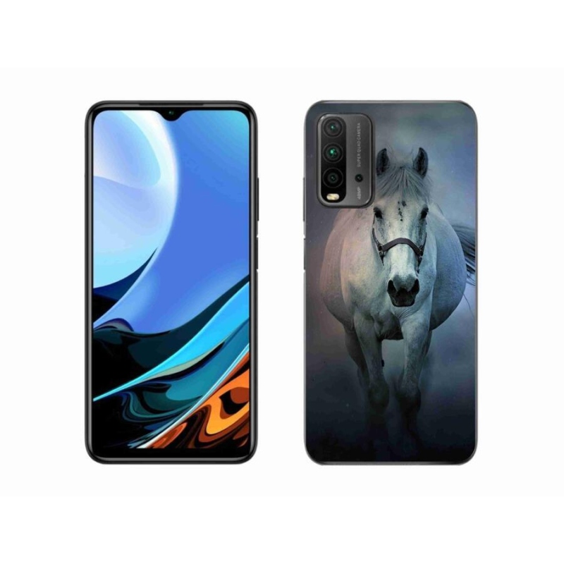 Gél tok mmCase a Xiaomi Redmi 9T-hez - futó fehér ló