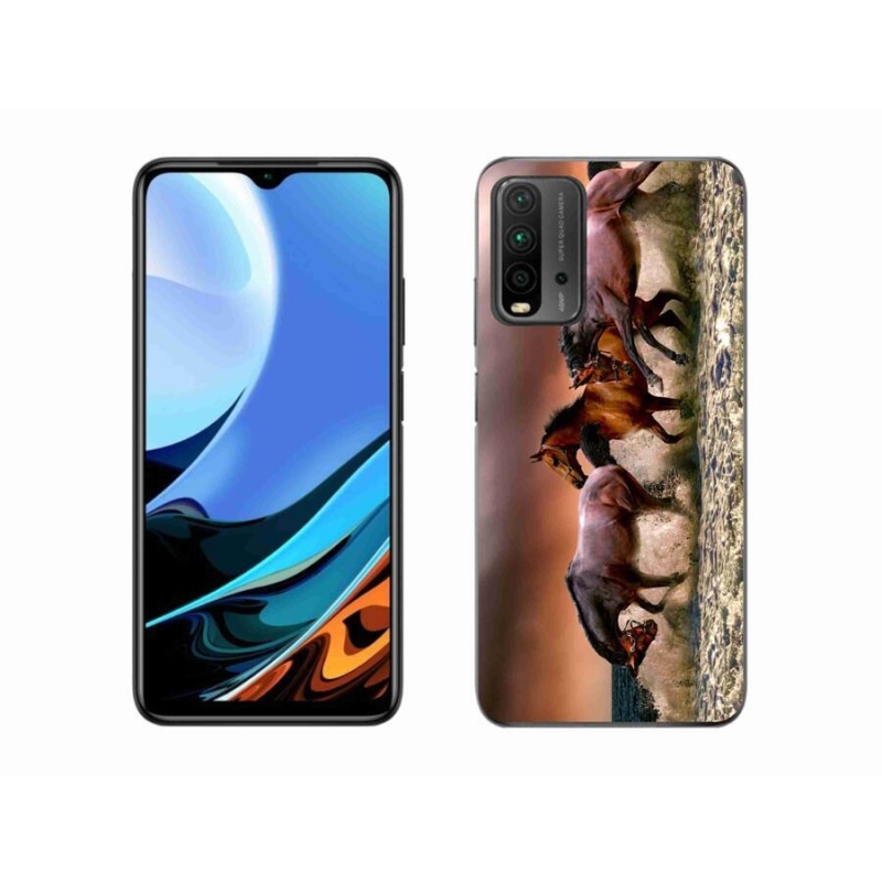Gél tok mmCase a Xiaomi Redmi 9T számára - lovak 1