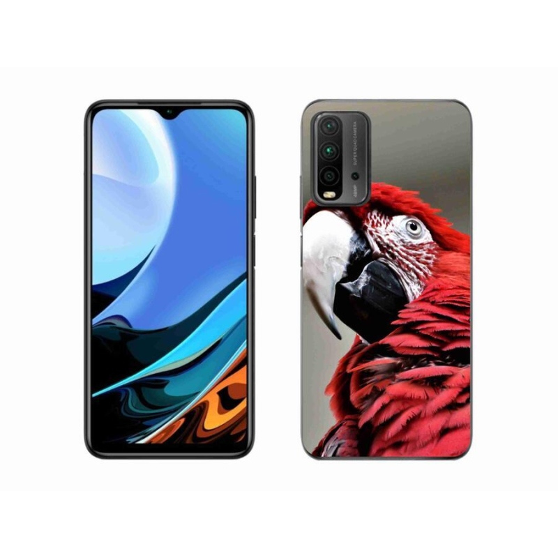 Gél tok mmCase a Xiaomi Redmi 9T-hez - papagáj ara piros