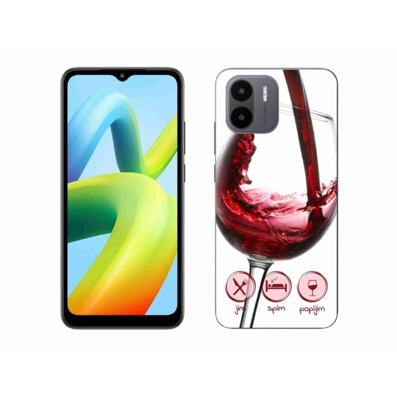 Gél tok mmCase a Xiaomi Redmi A1/Redmi A2 készülékhez - borospohár piros