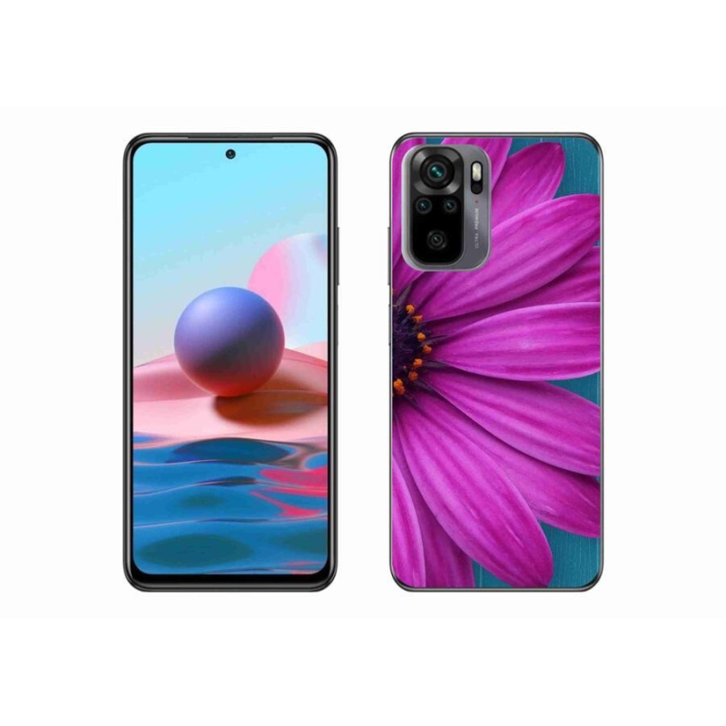 Gél tok mmCase a Xiaomi Redmi Note 10 4G-hez - lila százszorszép