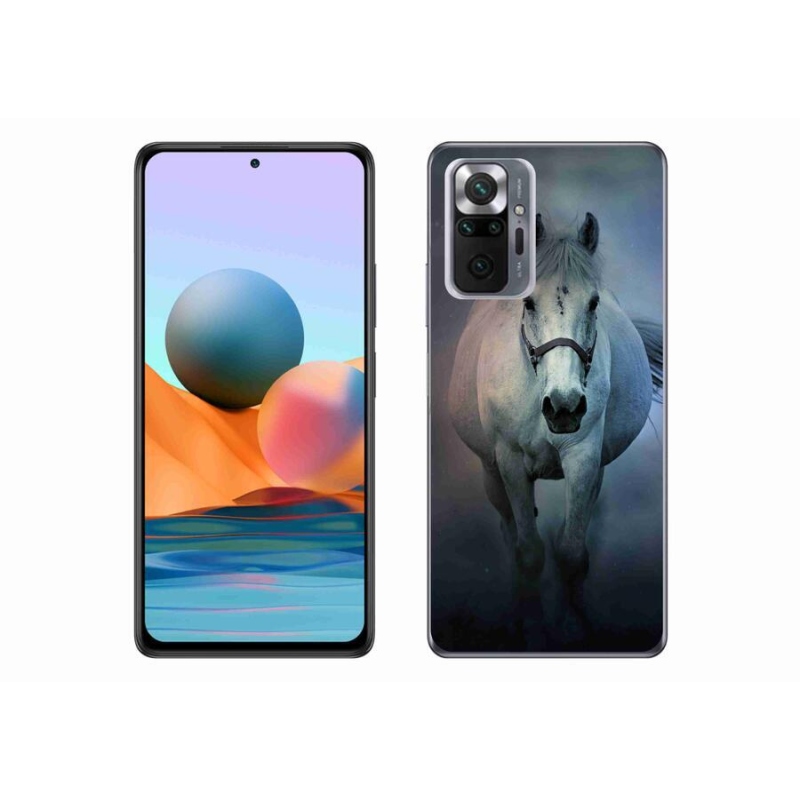 Gél tok mmCase a Xiaomi Redmi Note 10 Pro számára - futó fehér ló