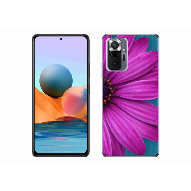 Gél tok mmCase a Xiaomi Redmi Note 10 Pro készülékhez - lila margaréta