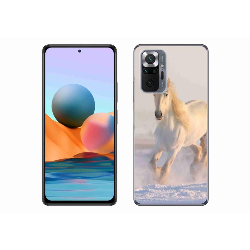 Gél tok mmCase a Xiaomi Redmi Note 10 Pro számára - ló a hóban