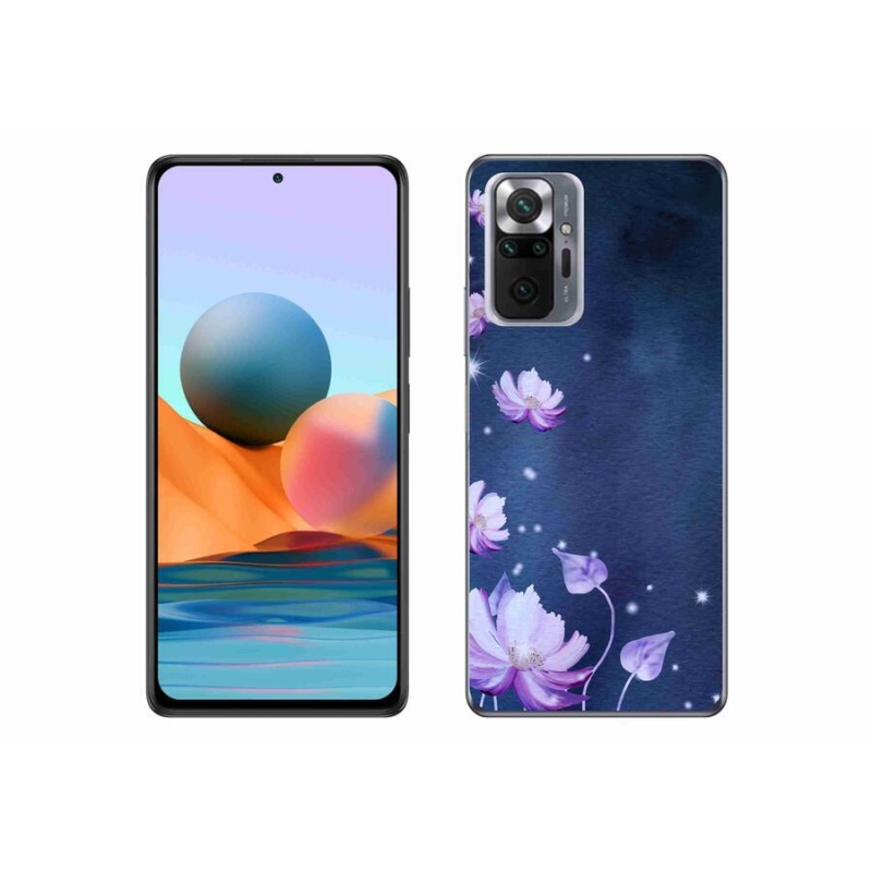 Gél tok mmCase a Xiaomi Redmi Note 10 Pro számára - hulló virágok