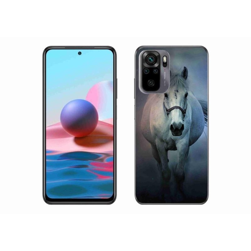 Gél tok mmCase a Xiaomi Redmi Note 10S számára - futó fehér ló