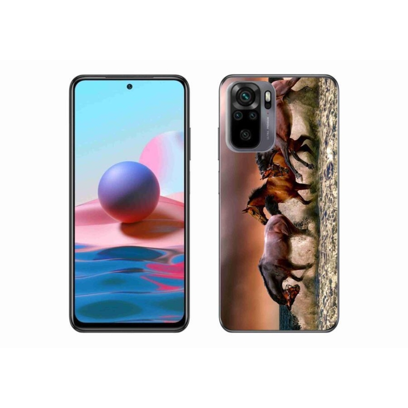 Gél tok mmCase a Xiaomi Redmi Note 10S számára - lovak 1