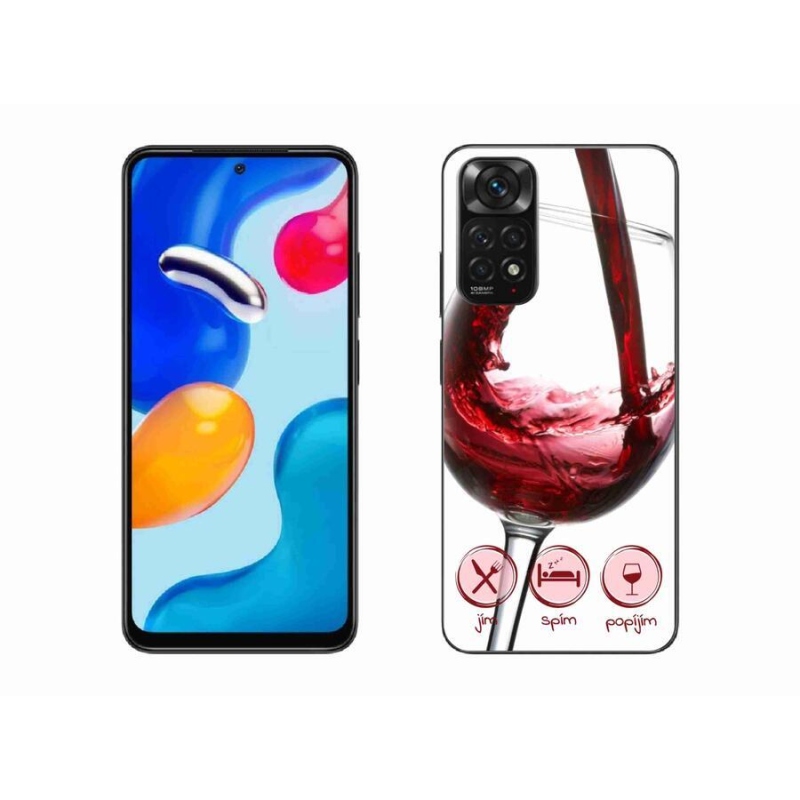 Gél tok mmCase a Xiaomi Redmi Note 11 4G-hez - borospohár piros