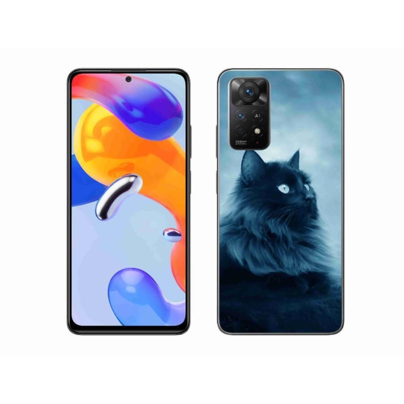 Gél tok mmCase a Xiaomi Redmi Note 11 Pro 4G/5G-hez - fekete macska 1