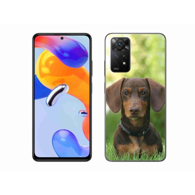 Gél tok mmCase a Xiaomi Redmi Note 11 Pro 4G/5G-hez - barna tacskó