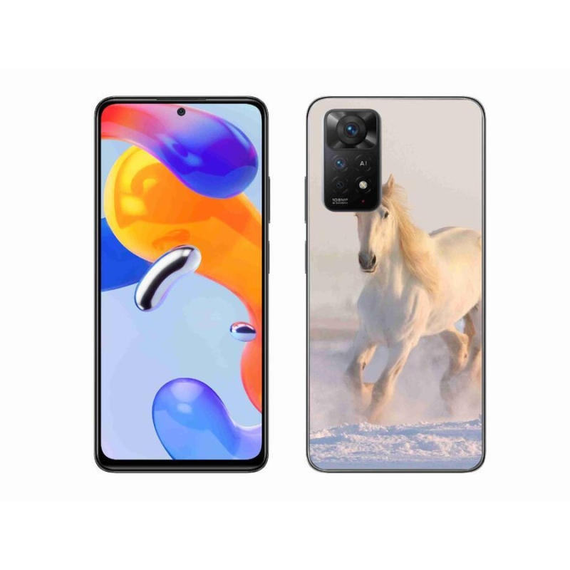 Gél tok mmCase a Xiaomi Redmi Note 11 Pro 4G/5G-hez - ló a hóban