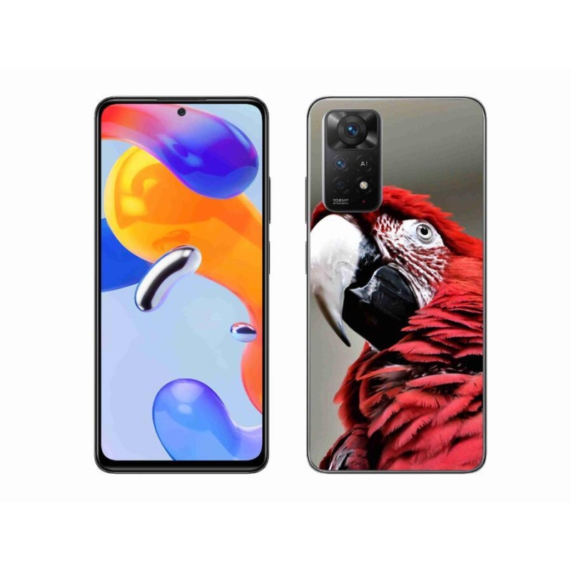 Gél tok mmCase a Xiaomi Redmi Note 11 Pro 4G/5G-hez - papagáj ara piros