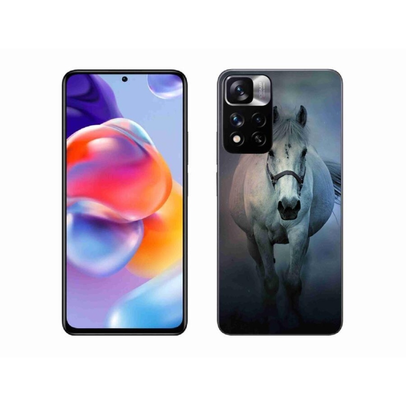 Gél tok mmCase a Xiaomi Redmi Note 11 Pro+ 5G számára - futó fehér ló
