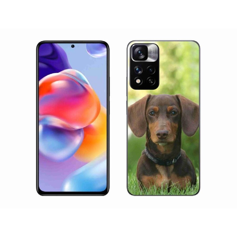 Gél tok mmCase a Xiaomi Redmi Note 11 Pro+ 5G-hez - barna tacskó