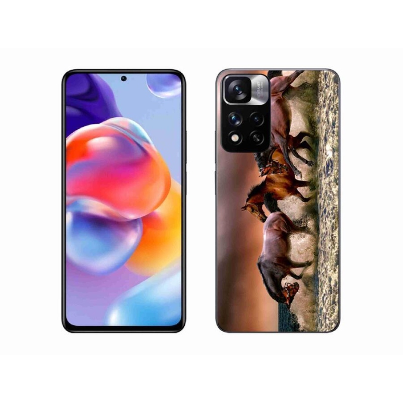 Gél tok mmCase a Xiaomi Redmi Note 11 Pro+ 5G számára - lovak 1