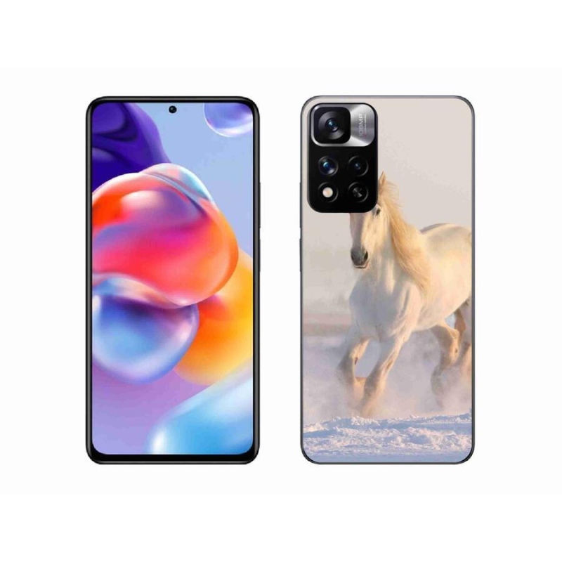 Gél tok mmCase a Xiaomi Redmi Note 11 Pro+ 5G számára - ló a hóban