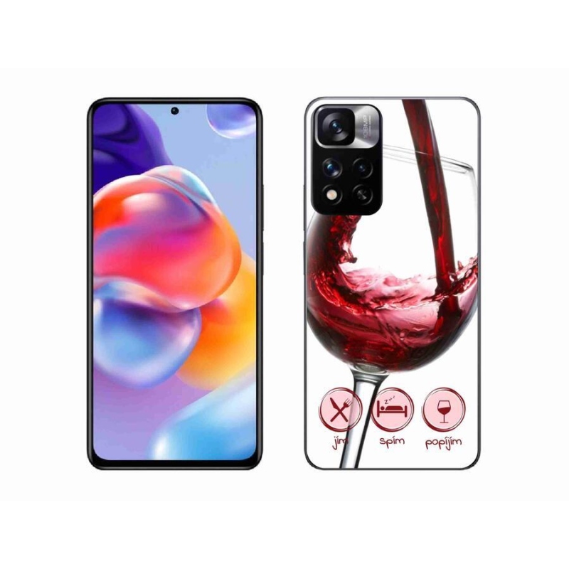 Gél tok mmCase a Xiaomi Redmi Note 11 Pro+ 5G-hez - borospohár piros