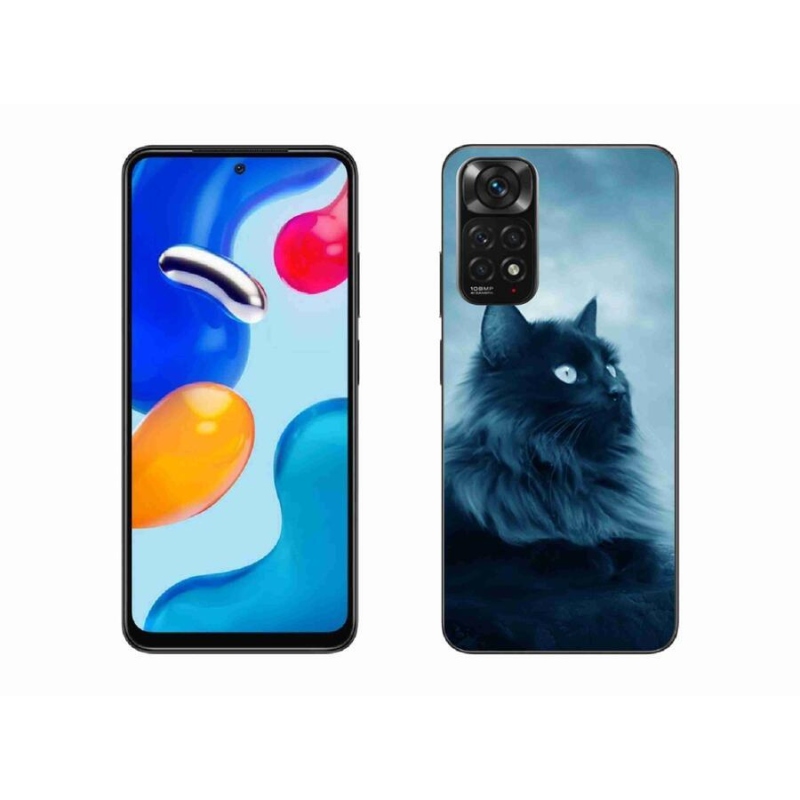 Gél tok mmCase a Xiaomi Redmi Note 11S 4G-hez - fekete macska 1