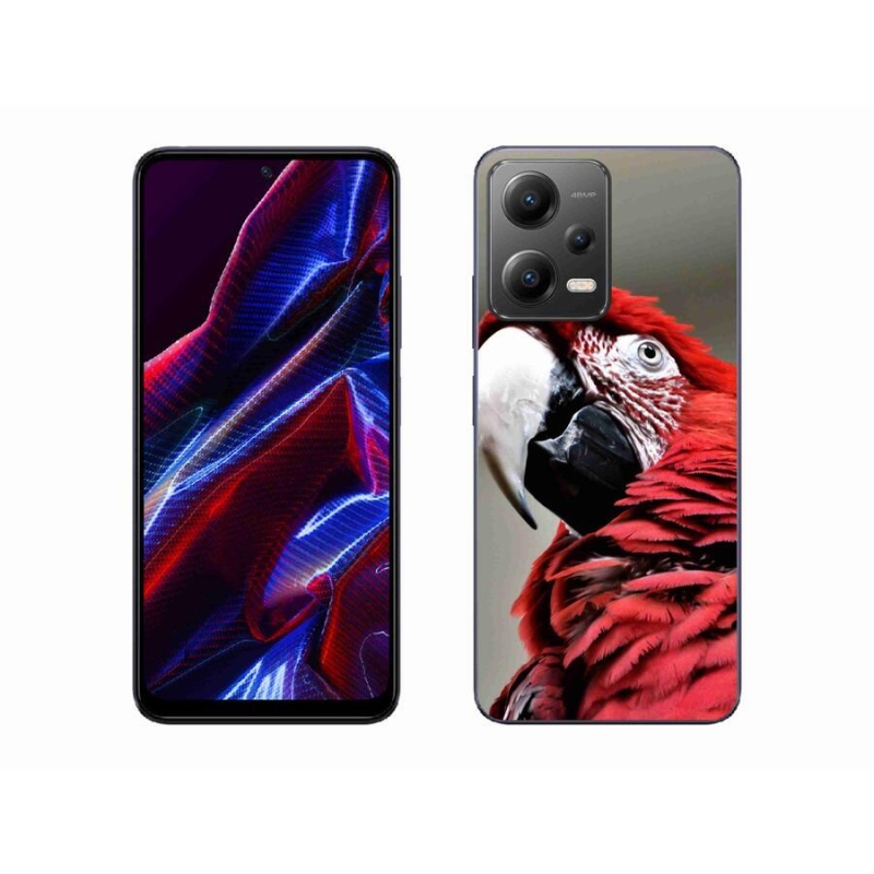 Gél tok mmCase a Xiaomi Redmi Note 12 5G-hez - papagáj ara piros