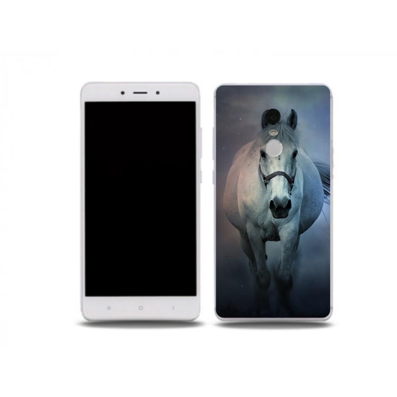 Gél tok mmCase a Xiaomi Redmi Note 4X számára - futó fehér ló