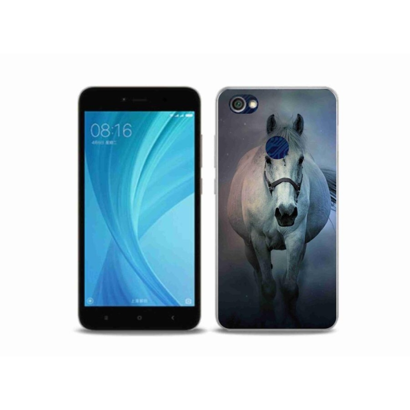 Gél tok mmCase a Xiaomi Redmi Note 5A Prime számára - futó fehér ló