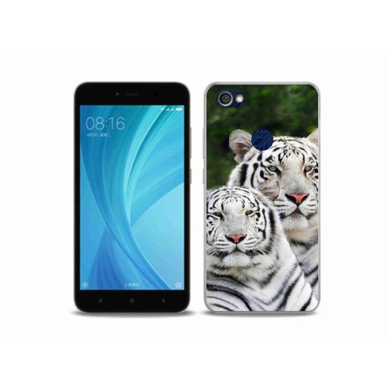Gél tok mmCase a Xiaomi Redmi Note 5A Prime készülékhez - fehér tigrisek