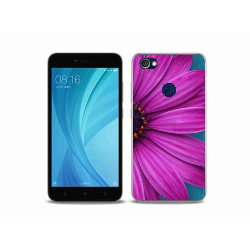 Gél tok mmCase a Xiaomi Redmi Note 5A Prime készülékhez - lila margaréta