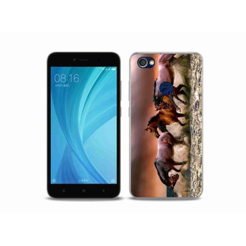 Gél tok mmCase a Xiaomi Redmi Note 5A Prime számára - lovak 1